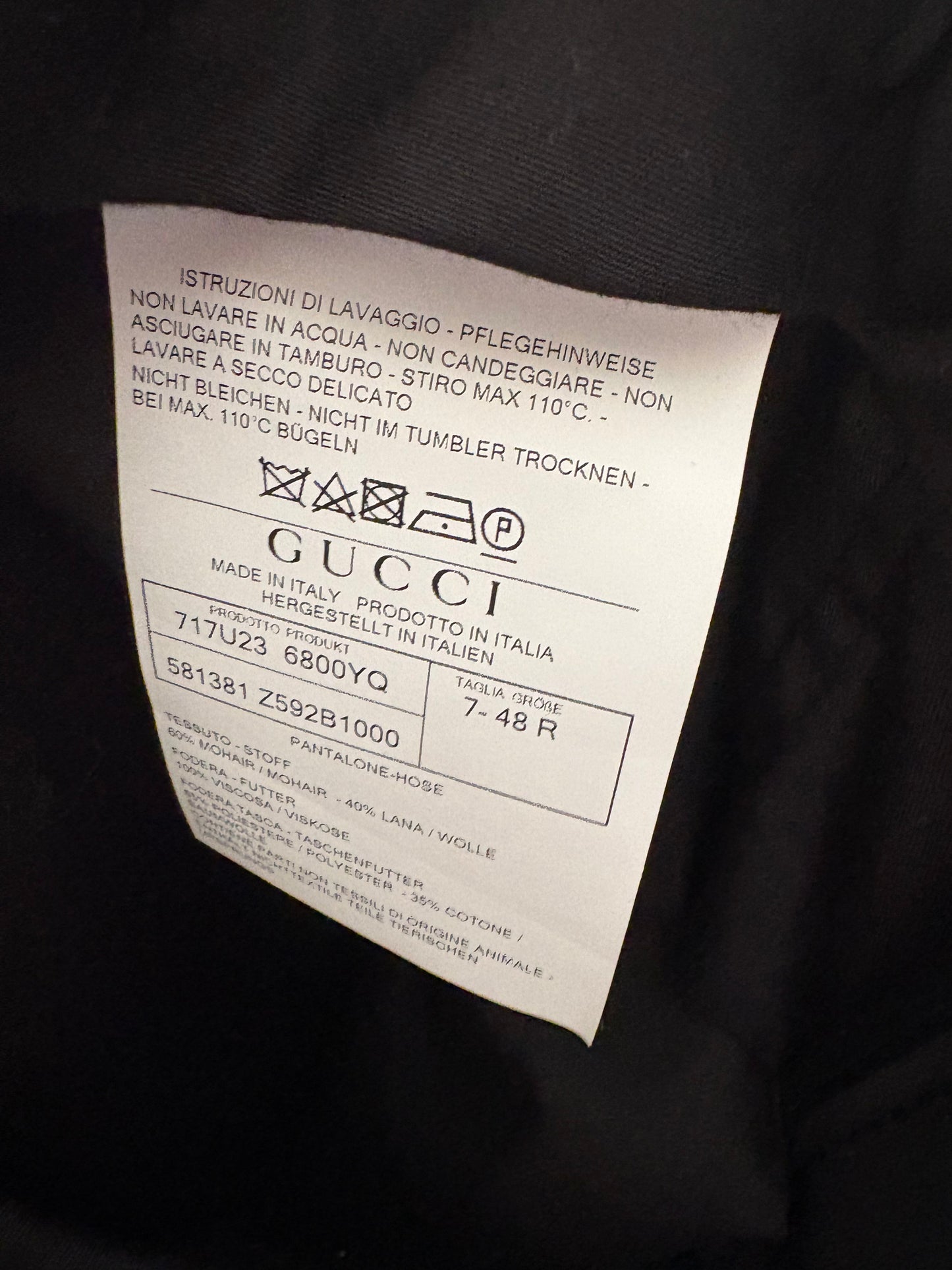 Pantalone da completo Gucci 48
