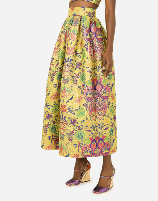 GONNA A TUBA IN LUREX JACQUARD FLOREALE D&G