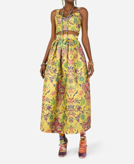 GONNA A TUBA IN LUREX JACQUARD FLOREALE D&G