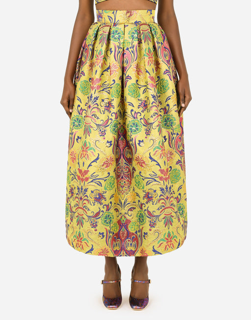 GONNA A TUBA IN LUREX JACQUARD FLOREALE D&G