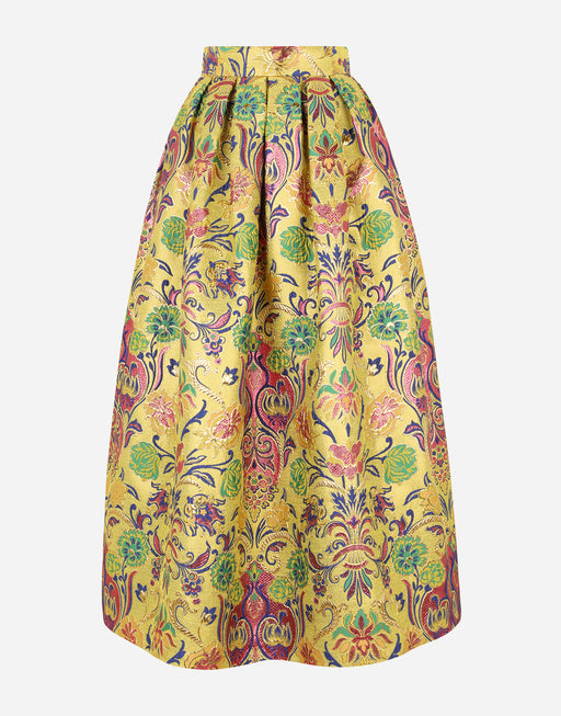 GONNA A TUBA IN LUREX JACQUARD FLOREALE D&G