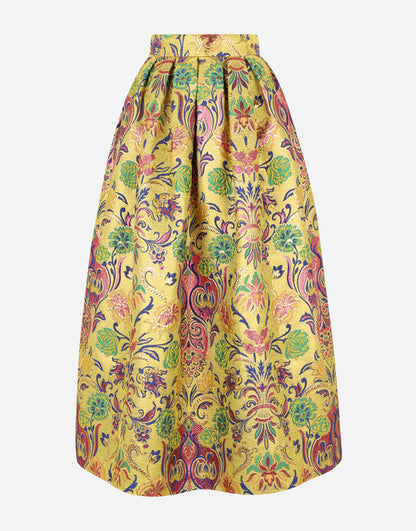 GONNA A TUBA IN LUREX JACQUARD FLOREALE D&G