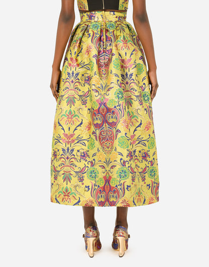 GONNA A TUBA IN LUREX JACQUARD FLOREALE D&G